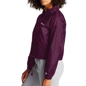 New Champion Women's Cropped Heritage Coaches Jacket Sz Med